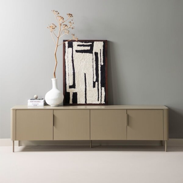 WOOOD Béžovohnědý dřevěný TV stolek Gunnar 200 x 44 cm