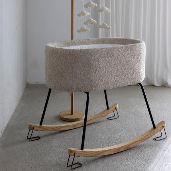 -25 % Dny MOMENTI– Béžová čalouněná dětská kolébka Quax De Luxe 81 x 65 cm