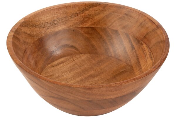 Hnědá dřevěná miska J-line Acia 25 cm