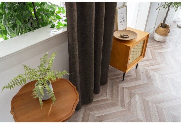 Zatemňovací závěs LOOM VELVET 140x250 cm, hnědý Zavěšení: Kovové kroužky