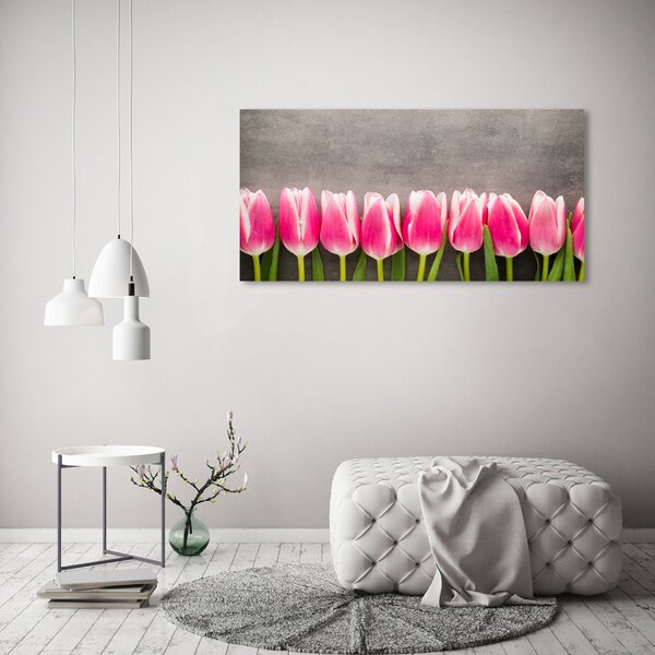 Foto obraz na plátně do obýváku Růžové tulipány oc-102142486