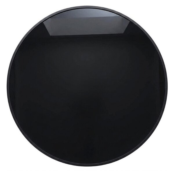 Kulatý zahradní stůl se skleněnou deskou ISLAND BLACK 60 cm, černý