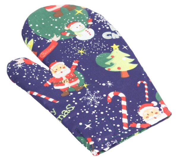 Bellatex Kuchyňská chňapka 28x18 cm Motiv vánoční modrá