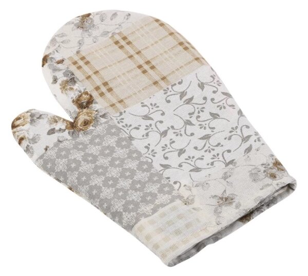 Bellatex Kuchyňská chňapka 28x18 cm Patchwork béžová, šedá