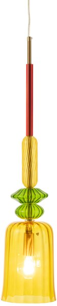 Žluté skleněné závěsné světlo J-line Multicolor
