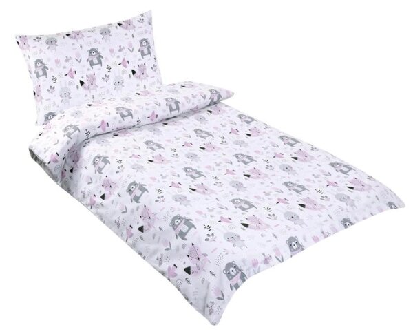Bellatex Dětské povlečení bavlna Agáta 90x135, 45x60 cm Zvířátko