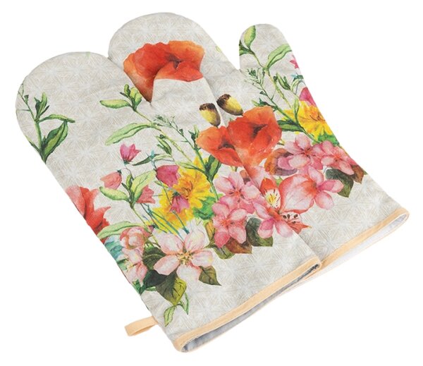 Bellatex Grilovací rukavice 2ks 20x36 cm Květ letní