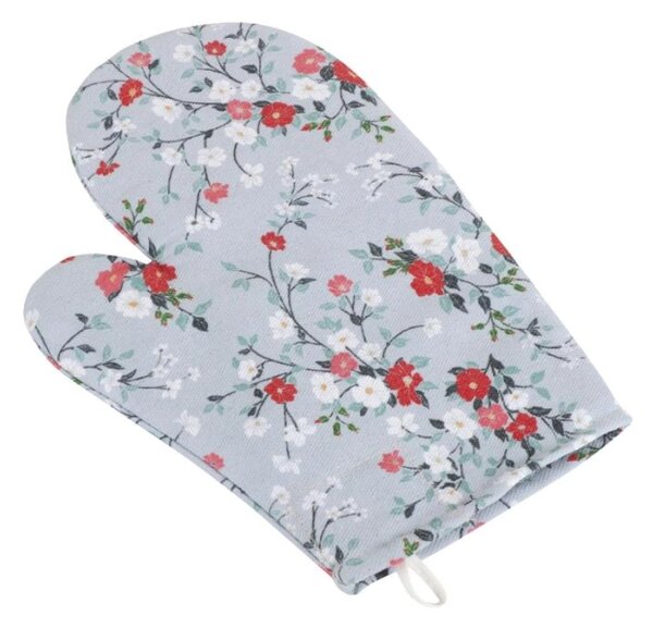 Bellatex Kuchyňská chňapka 28x18 cm Kvítí na šedé