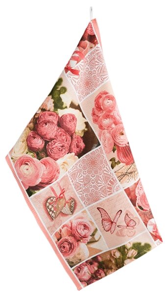 Bellatex Kuchyňská utěrka 1 ks 50x70 cm 1ks Patchwork růžová