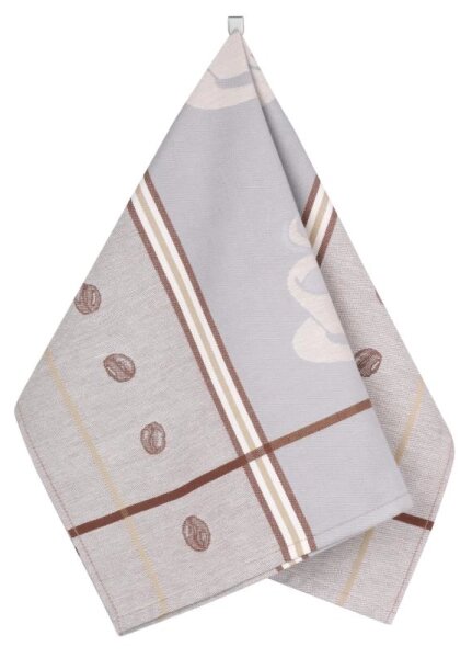 Bellatex Kuchyňská utěrka 1 ks 50x70 cm Espresso hnědá, šedá