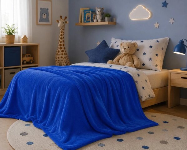 Bellatex Přikrývka Korall micro jednolůžko 150x200 cm Modrá