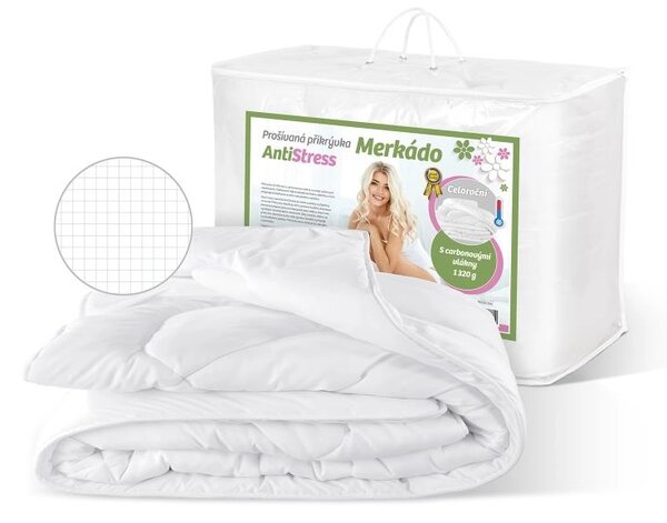 Bellatex Přikrývka Merkado AntiStress, celoroční, 140x200, 850g 140x200 cm bílá
