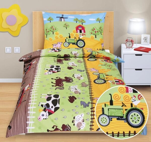 Bellatex Povlečení bavlněné 140x200, 70x90 cm Farma