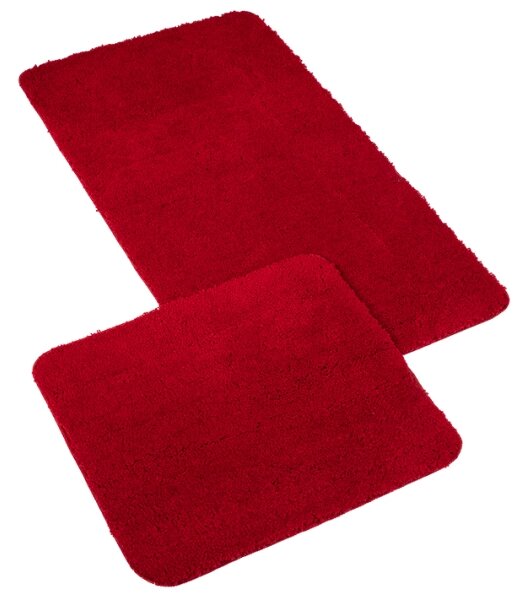 Bellatex koupelnové předložky MICRO sada bez výkroje 60x100, 60x50 cm červená
