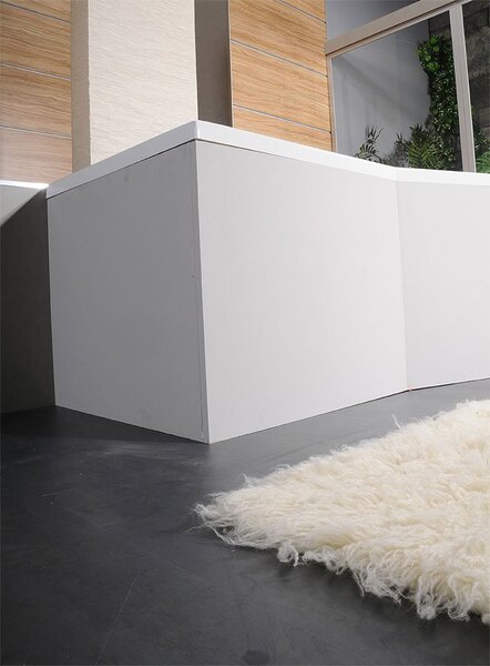 Polysan Polysan, VERSYS L rohová asymetrická vana s konstrukcí 160x84x70x47cm, bílá, 14711