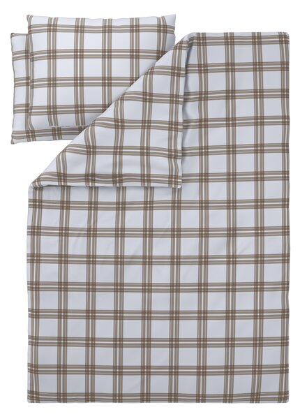 Livarno® Ložní povlečení z jemného flanelu, 200 x 220 cm, 70 x 90 cm (kostka/béžová) (100396601002)