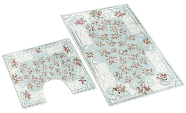 Bellatex koupelnové předložky 3D tisk sada 60x100, 60x50 cm Orient s růžičkou