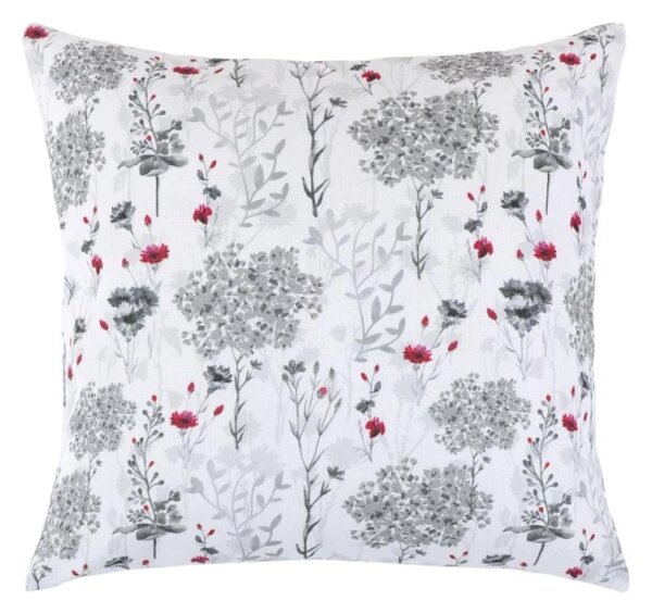 Bellatex Povláček DITA 45x45 cm Větvička šedá, červená, bílá