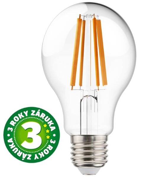 Prémiová retro LED žárovka E27 12W 1800lm teplá, filament, ekv. 115W, 3 roky