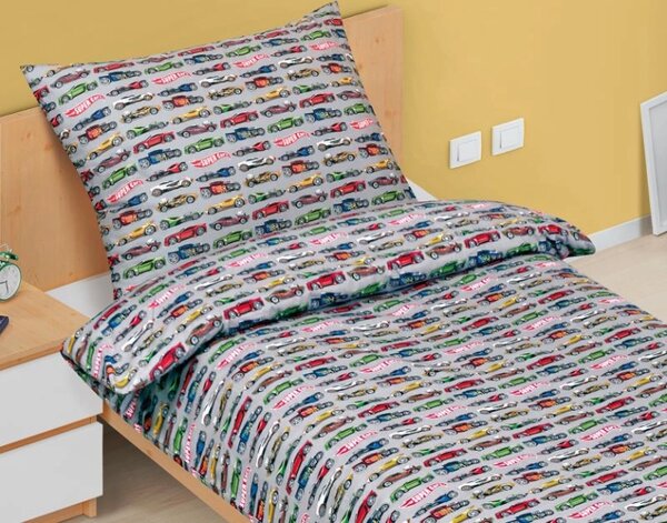 Bellatex Povlečení bavlněné 140x200, 70x90 cm Formule šedá