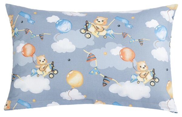 Bellatex Povláček bavlna 40x60cm na zip Medvídek v letadle
