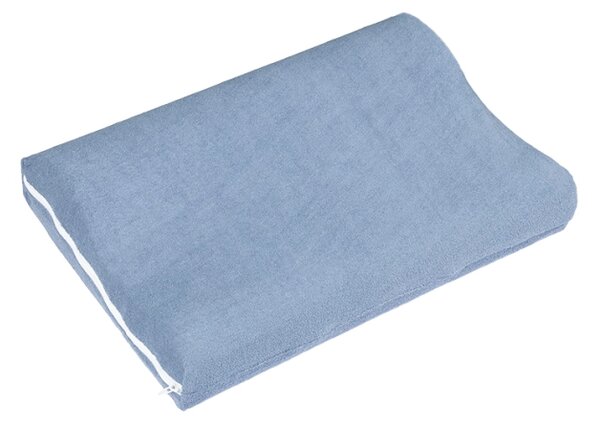 Bellatex POVLAK na anatomický polštář 45x30 cm (povlak na zip) Froté, modrá, šedá