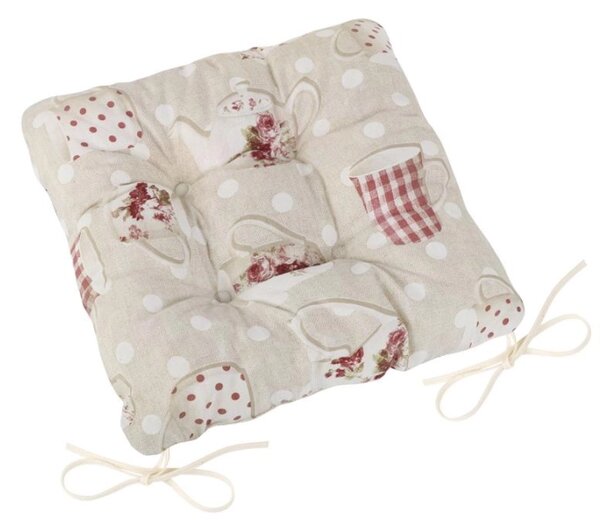 Bellatex Sedák EMA prošívaný 40x40 cm Hrnek s konvičkou