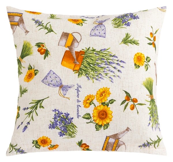 Bellatex Povláček EMA 45x45 cm Levandule fialová, žlutá