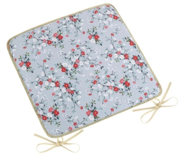Bellatex Sedák DITA hladký 40x40 cm hladký Kvítí na šedé