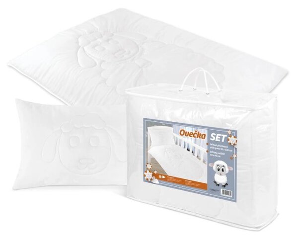 Bellatex SET OVEČKA dětský 90x135 cm + 40x60 cm 90x135 cm , 40x60 cm Ovečka prošev bílá
