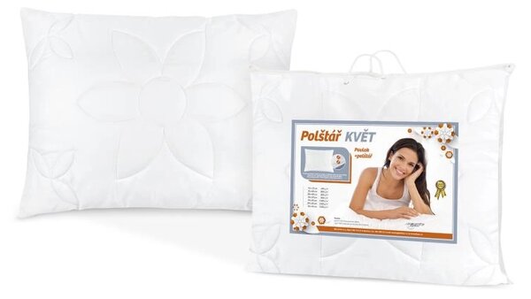 Bellatex Polštář KVĚT 70x80 cm bílá
