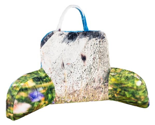 Bellatex Polštář opěrka na čtení 50x100 cm zelená, šedá