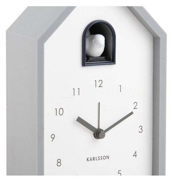 Stolní hodiny s kukačkovým budíkem 6015GY Karlsson 20cm