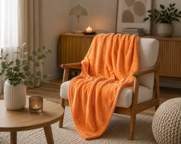 Bellatex Přikrývka Korall micro jednolůžko 150x200 cm oranžová
