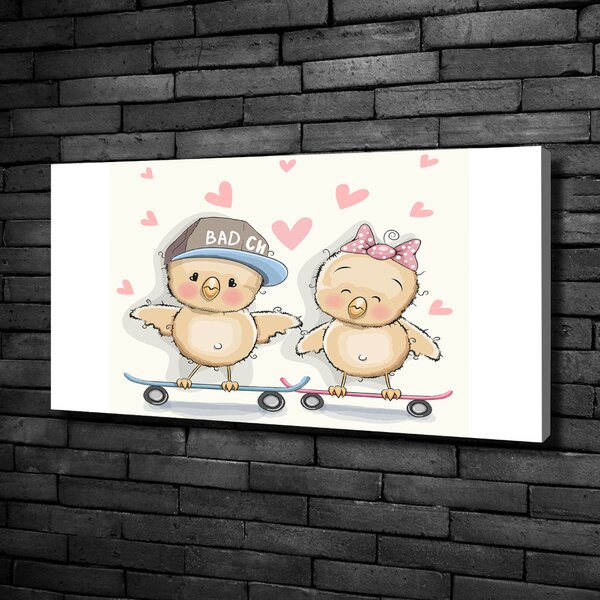 Foto obraz na plátně Ptáci na skateboartdu oc-103019471