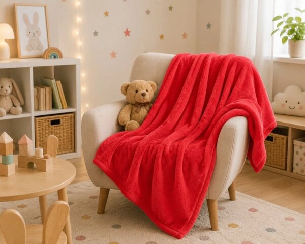 Bellatex Přikrývka Korall micro jednolůžko 150x200 cm Červená
