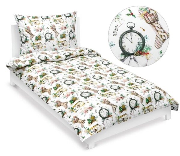 Bellatex Povlečení bavlněné Vánoce 140x200, 70x90 cm Vánoční čas