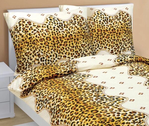 Bellatex Povlečení krepové Leopard vzor 140x200, 70x90 cm