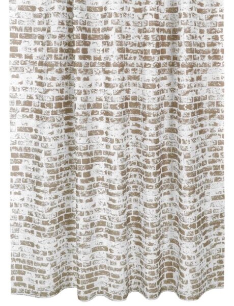 Bellatex Koupelnové závěsy 180x200 cm Zeď hnědá