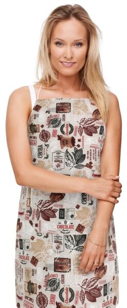 Bellatex Kuchyňská zástěra EMA zástěra 67x84 cm Kakao béžová, hnědá