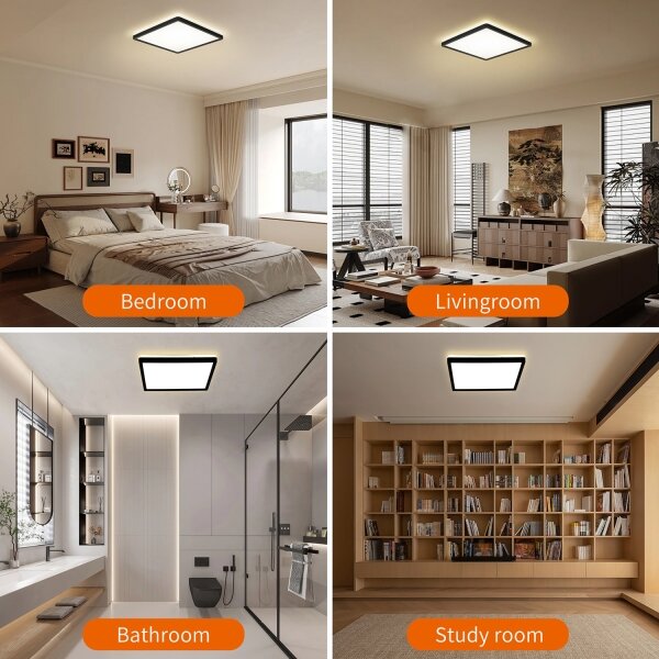 Brilagi - LED Koupelnové svítidlo ULTRA SLIM LED/18W/230V 30x30 cm černá IP54