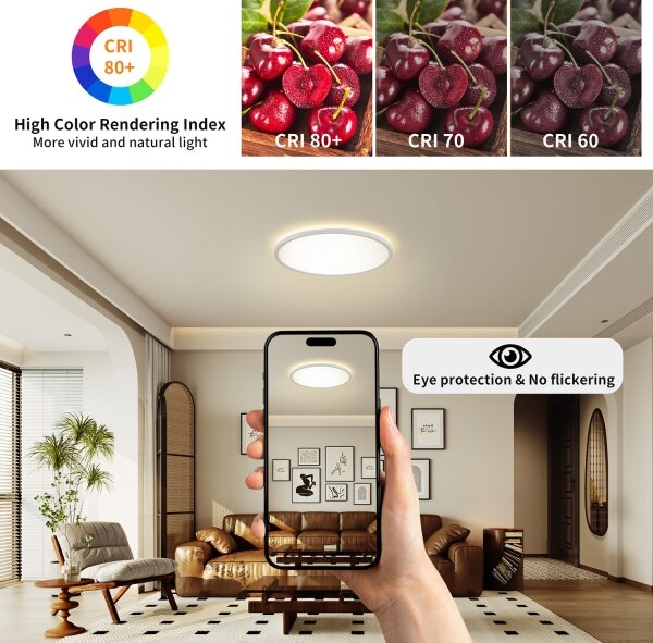Brilagi - LED Koupelnové svítidlo ULTRA SLIM LED/24W/230V pr. 42 cm bílá IP54