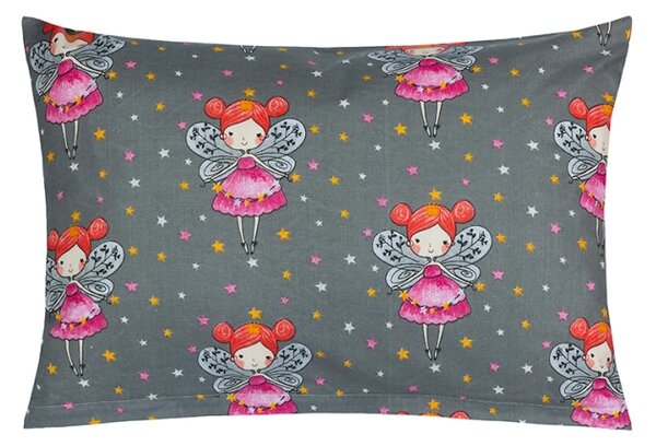 Bellatex Povláček bavlna 40x60cm na zip Víly na šedé