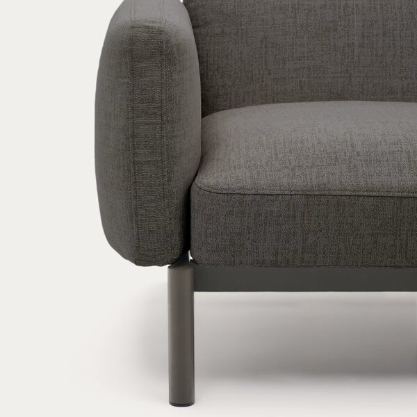 Kave Home Zahradní pohovka Sorells 370 cm se šedou podnoží