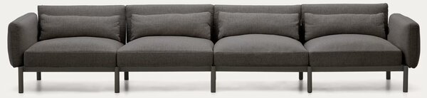 Kave Home Zahradní pohovka Sorells 370 cm se šedou podnoží