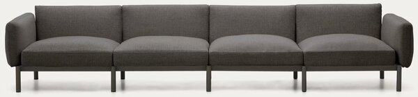 Kave Home Zahradní pohovka Sorells 370 cm se šedou podnoží