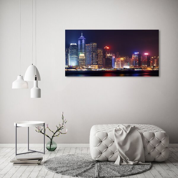 Foto obraz fotografie na skle Noční Hongkong osh-103649415