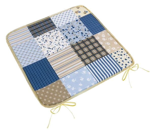 Bellatex Sedák Adéla hladký 40x40 cm Patchwork modrá