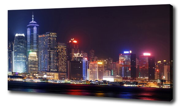 Foto obraz na plátně Noční Hongkong oc-103649415