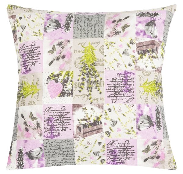 Bellatex Polštářek ADÉLA 40x40 cm Patchwork lila